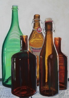Flaskor i motljus