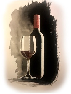 "A glass of red"