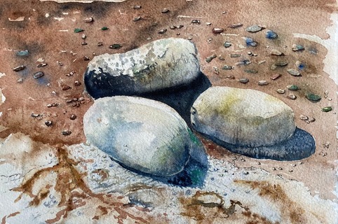 Stenar vid stranden