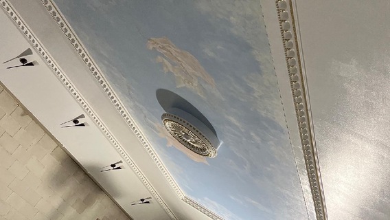 Takmålning ceiling Solberga slott .