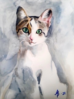 Porträtt av katt 